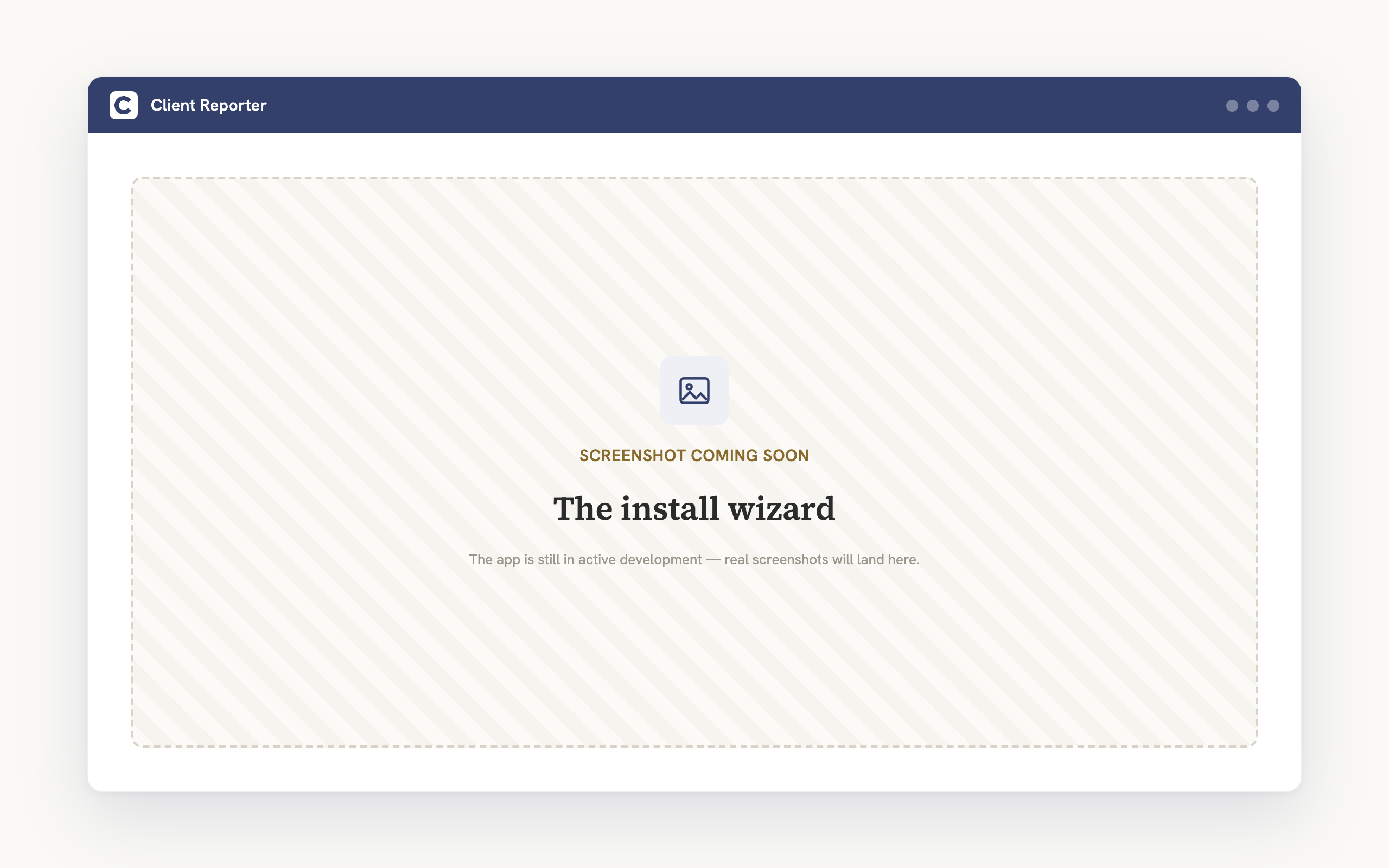 The install wizard